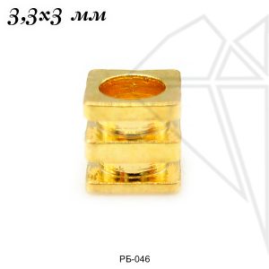 Разделительные бусины 3 мм (золото)