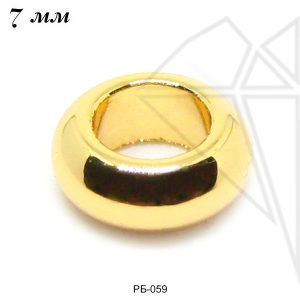 Разделительные бусины 7 мм (золото)