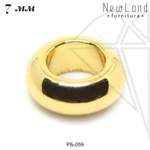 Разделительные бусины 7 мм (золото)