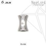 Бусина "косточка" 6 мм (родий)