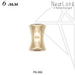 Бусина "косточка" 6 мм (золото)