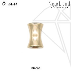 Бусина "косточка" 6 мм (золото)