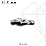 Бусина барочная жемчужина 18х6 мм (родий)