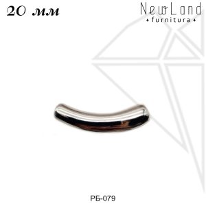 Бусина барочная жемчужина 20х4 мм (родий)