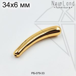 Бусина барочная жемчужина 33х6 мм (золото)