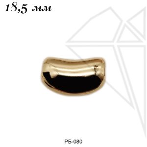 Бусина барочная жемчужина 18,5х10,5 мм (золото)