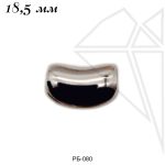 Бусина барочная жемчужина 18,5х10,5 мм (родий)