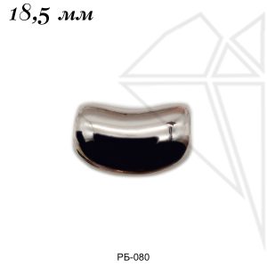 Бусина барочная жемчужина 18,5х10,5 мм (родий)