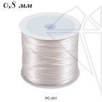 Эластичная силиконовая резинка 0,8 мм (белая)