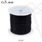 Эластичная силиконовая резинка 0,8 мм (черная)
