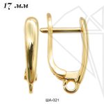 Швензы английский замок 17 мм (золото)