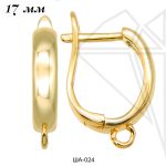 Швензы английский замок полукруглые 17 мм (золото)