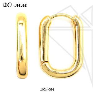 Швензы конго прямоугольные 14,5х20 мм (золото)