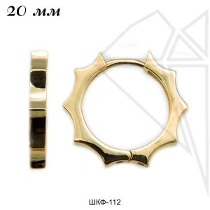 Швензы конго круглые 20 мм (золото)