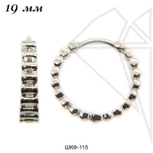 Швензы конго круглые 19 мм (родий)