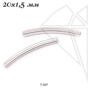 Трубочки квадратные 20х1,5 мм (родий)
