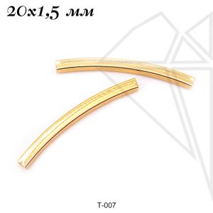 Трубочки квадратные 20х1,5 мм (золото)