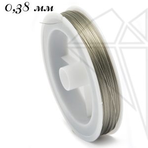 Тросик ювелирный 0,38 мм 25 м (серебристый)