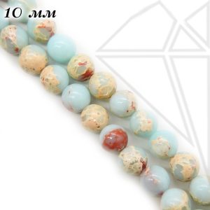 Варисцит имитация круглы гладкий 10 мм 1/2 нити