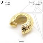 Обжимные бусины 5 мм, 1 шт (золото)