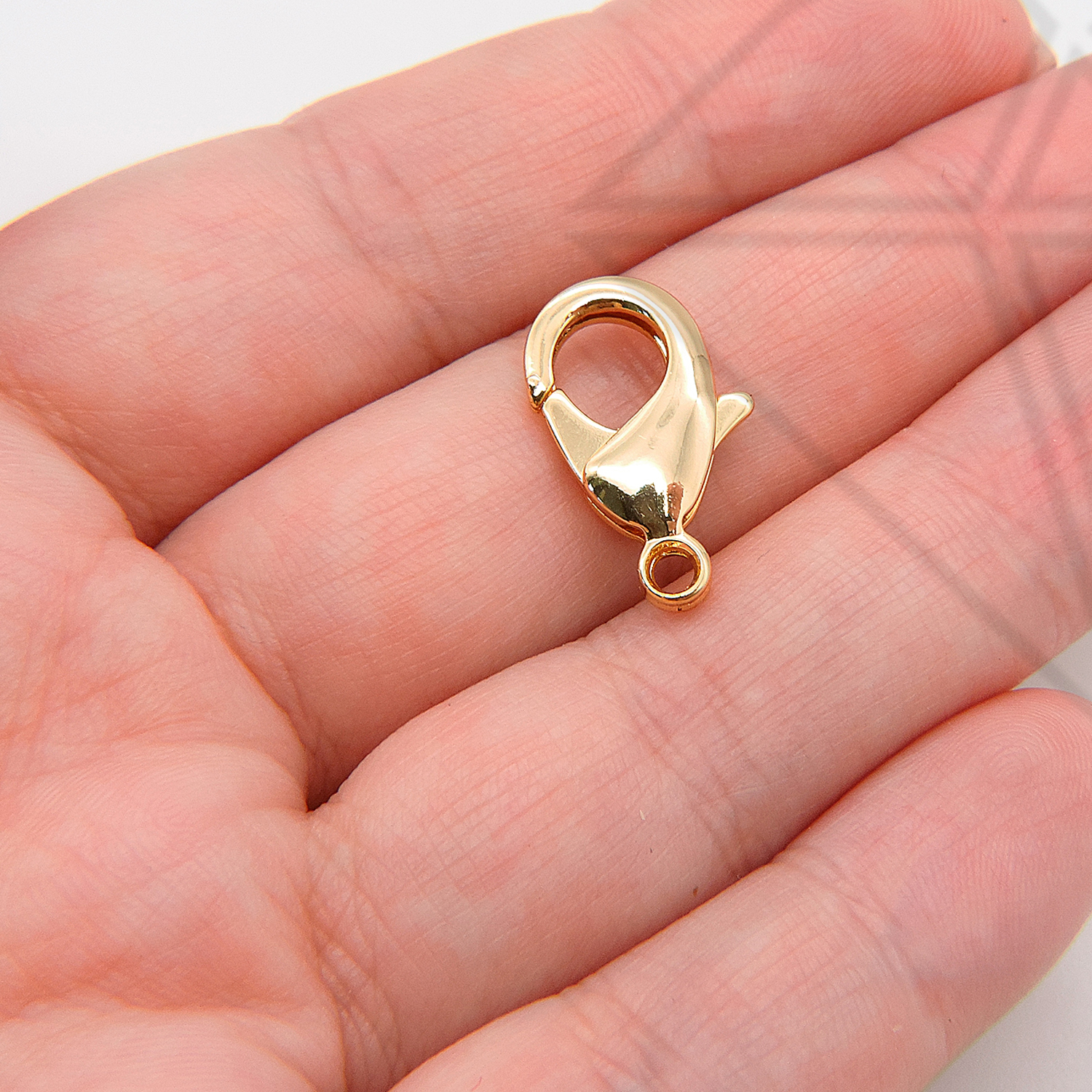 Замок карабин 20 мм (золото)