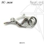 Замок карабин 10 мм (родий)