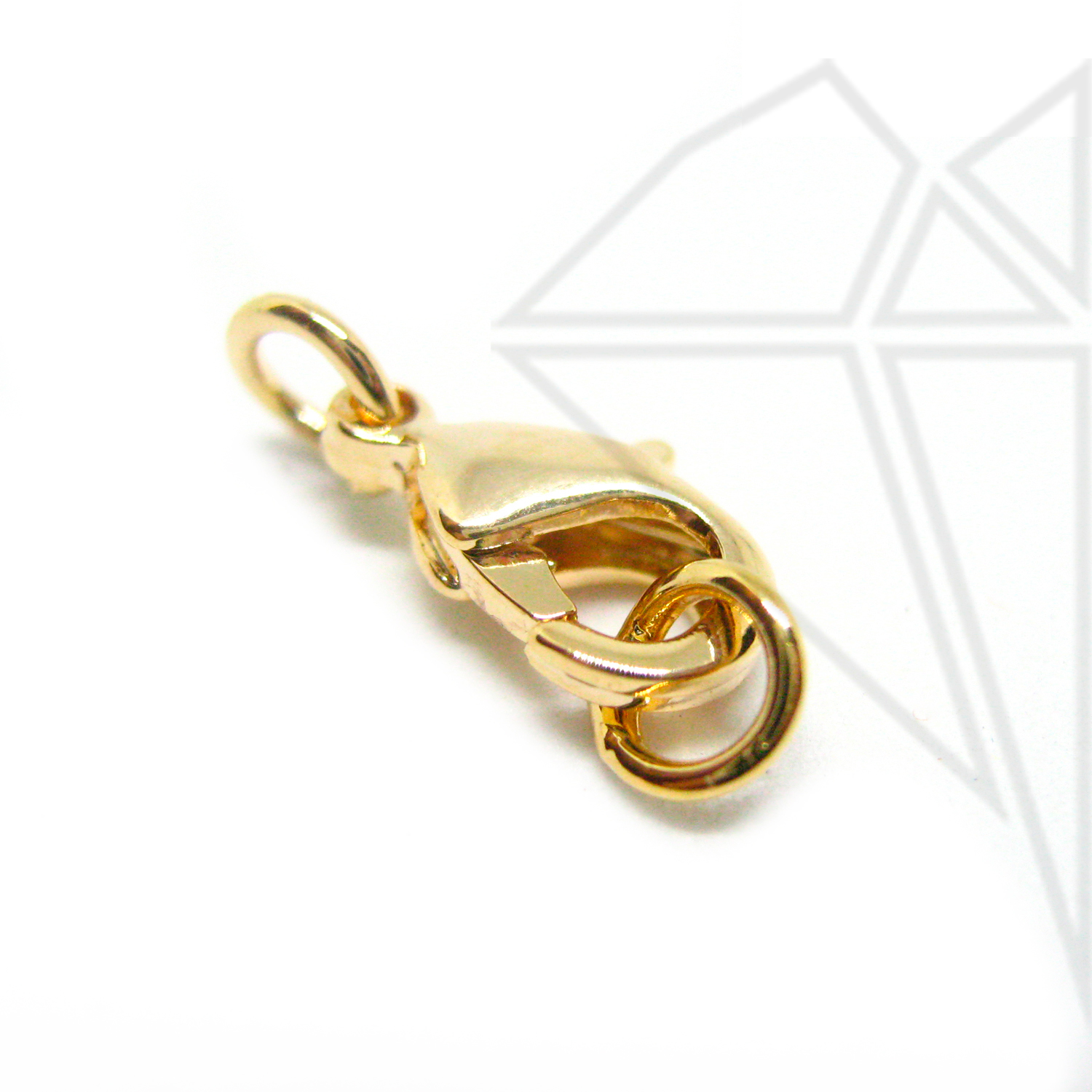 Замок карабин 10 мм (золото)