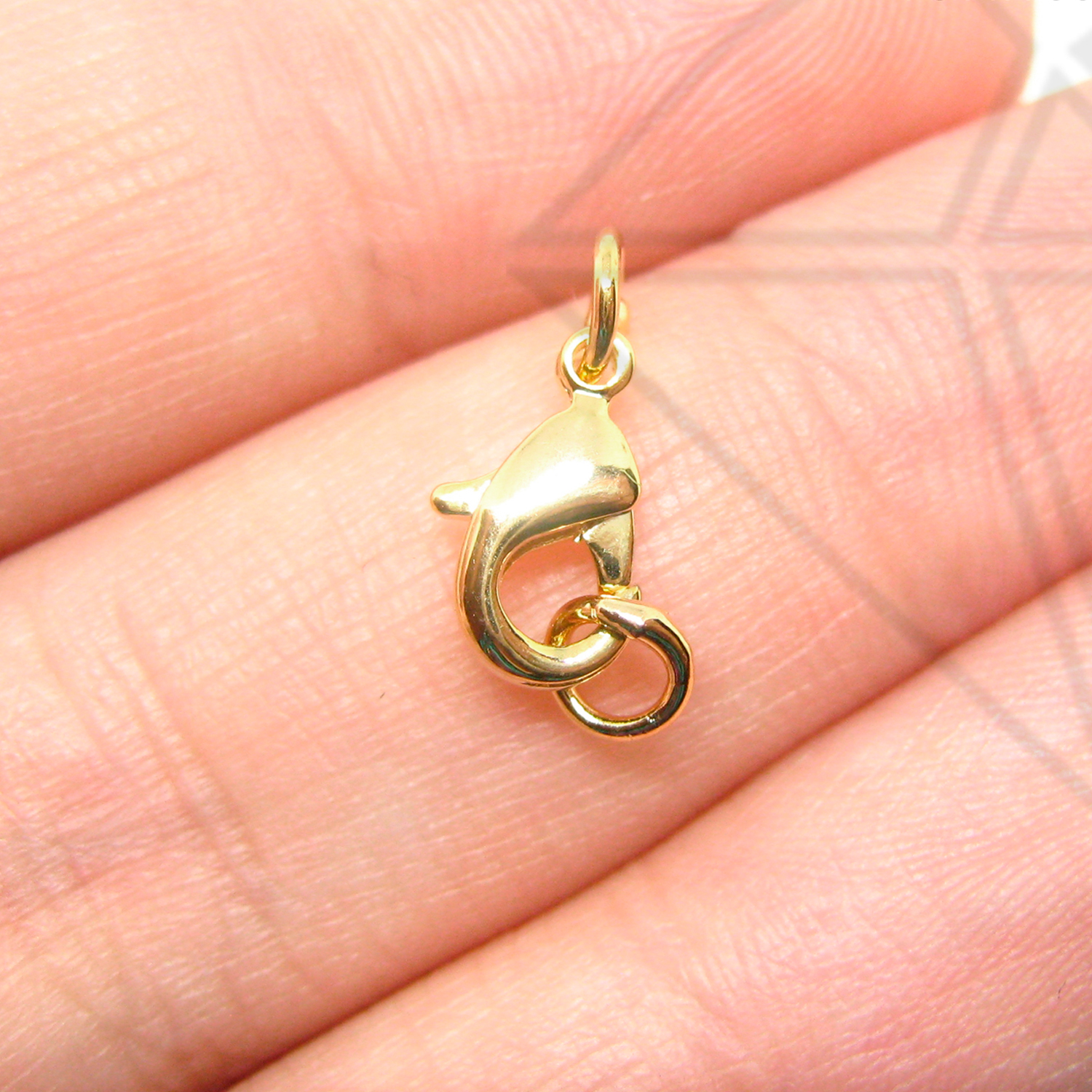 Замок карабин 10 мм (золото)