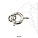 Замочек круглый шпрингель 7 мм (родий)