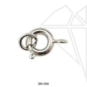 Замочек круглый шпрингель 7 мм 50 шт (родий)