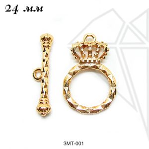 Замок тогл корона 24 мм (золото)