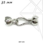 Замок крючок 25 мм (родий)