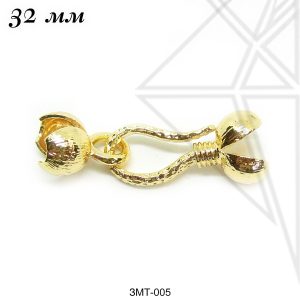 Замок крючок 32 мм (золото)