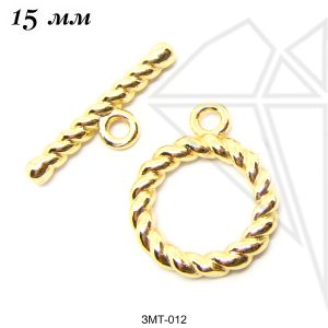 Замок тогл 15 мм (золото)