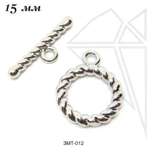 Замок тогл 15 мм (родий)