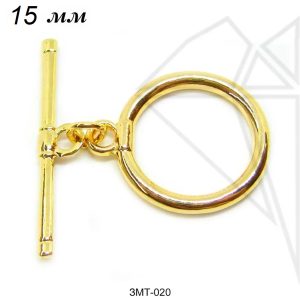 Замок тогл 15 мм (золото)