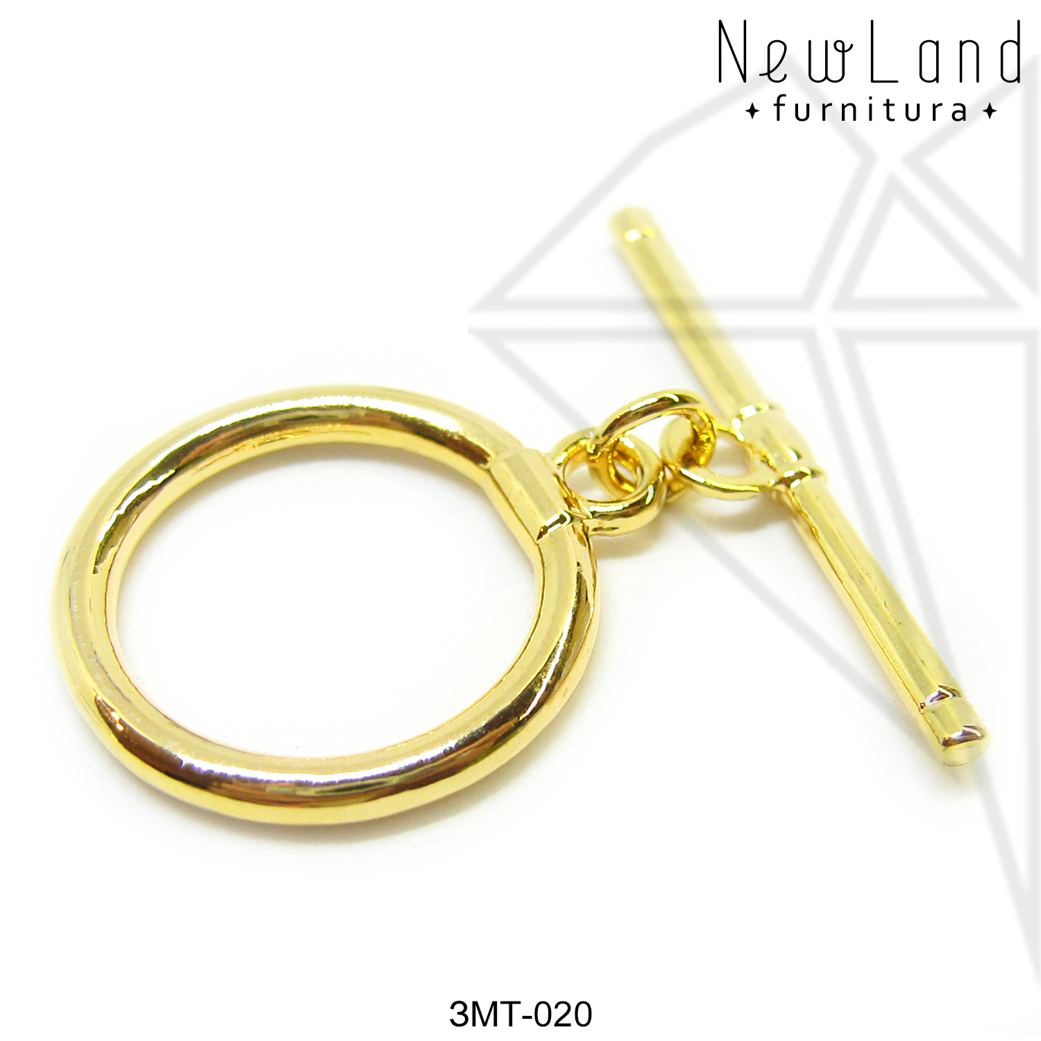 Замок тогл 14 мм (золото)