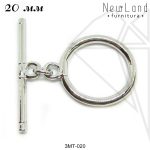 Замок тогл 20 мм (родий)