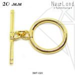 Замок тогл 20 мм (золото)