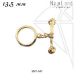 Замок тогл 13,5 мм (золото)