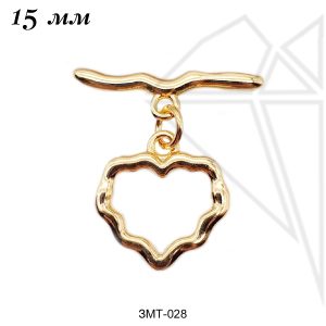 Замок тогл 15 мм (золото)