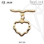 Замок тогл 15 мм (золото)