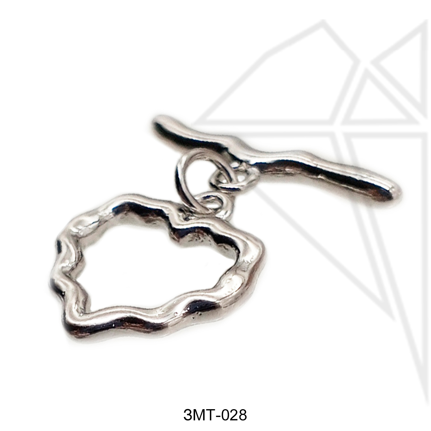 Замок тогл 15 мм (родий)