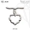 Замок тогл 15 мм (родий)