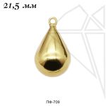 Подвеска капля 21,5 мм (золото)