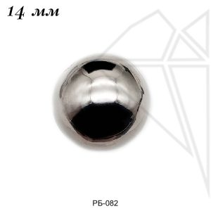 Бусина разделительная шар 14 мм (родий)