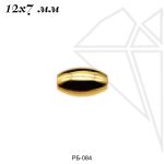 Бусина разделительная овальная 12х7 мм (золото)