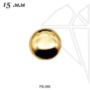 Бусина разделительная диск 15 мм (золото)