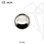 Бусина разделительная диск 15 мм (родий)