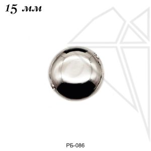 Бусина разделительная диск 15 мм (родий)